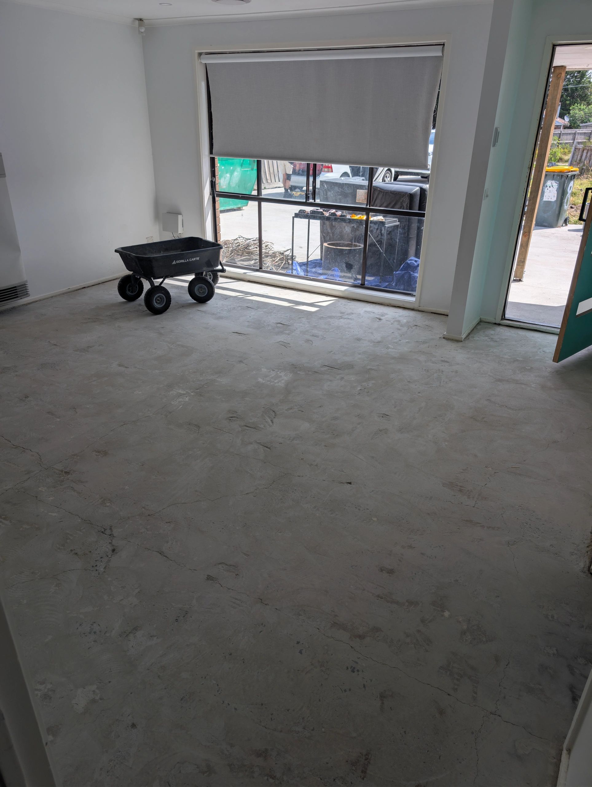 Tile removal in progress
