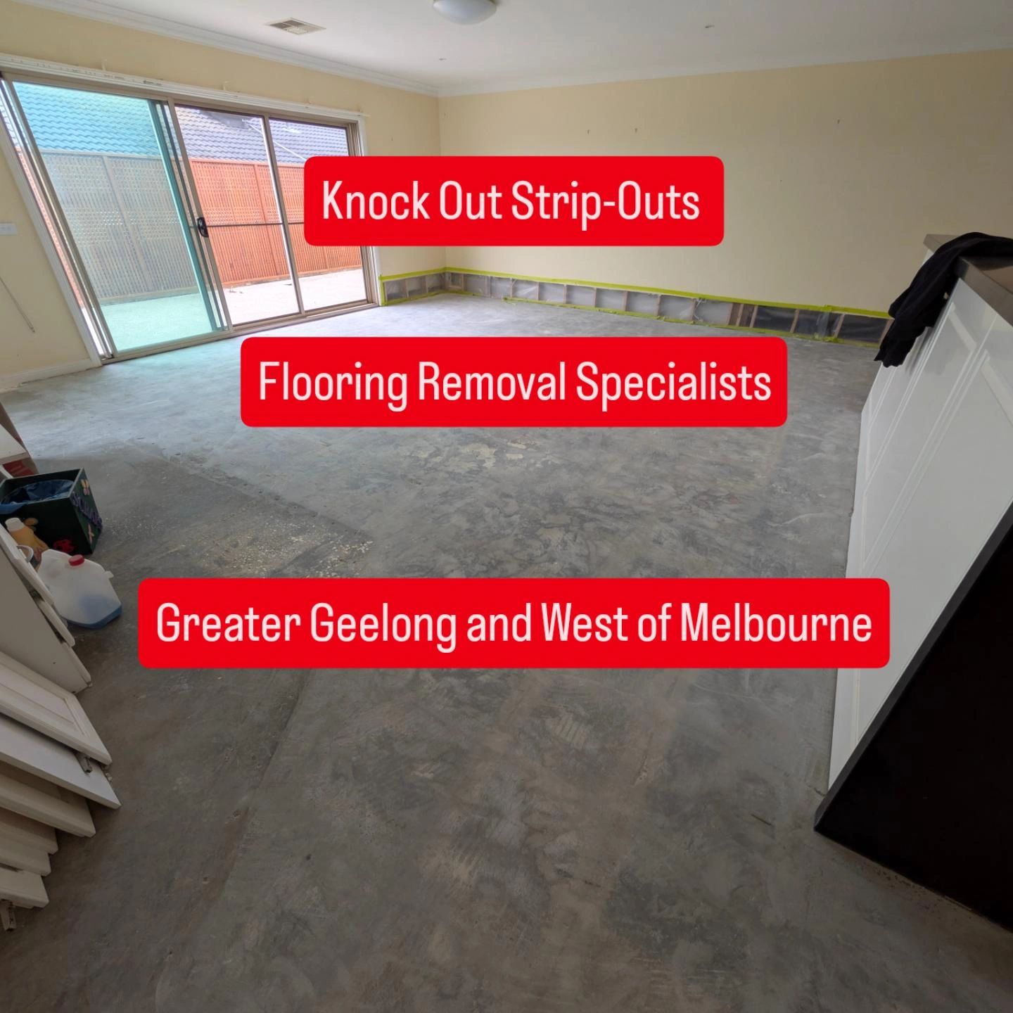 Commercial strip-out — bare concrete floor